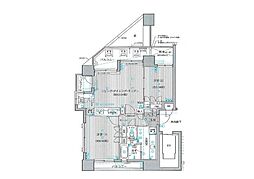 ドメスセレーナ登戸 2LDKの間取図画像