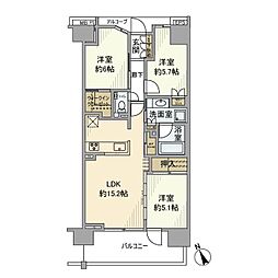 プラウドシティ方南町 3LDKの間取図画像