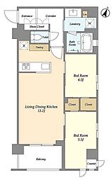 ベルファース駒沢三丁目 2LDKの間取図画像
