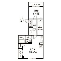 M-haus 1SLDKの間取図画像