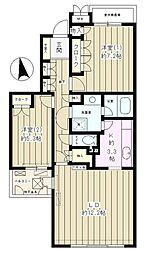 スクエア高円寺 2LDKの間取図画像
