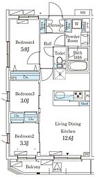 テラス杉並方南町 3LDKの間取図画像
