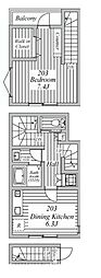 プラスアーバン千歳船橋 1LDKの間取図画像