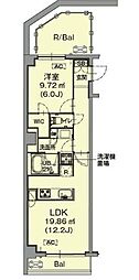 不二美屋III 1LDKの間取図画像