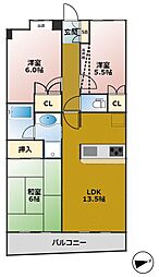 藤和シティホームズ阿佐ヶ谷 3LDKの間取図画像