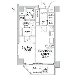 COMFORIA代々木上原 1LDKの間取図画像