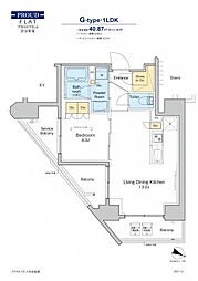 PROUDFLAT渋谷笹塚 1LDKの間取図画像