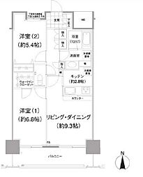 イストワール 2LDKの間取図画像