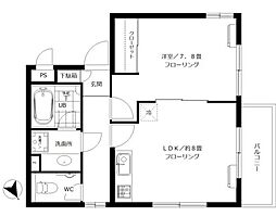 ローズガーデン池尻 1LDKの間取図画像