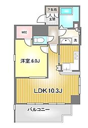 フェルテ中野 1LDKの間取図画像