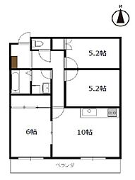 カサカスタニア 3LDKの間取図画像