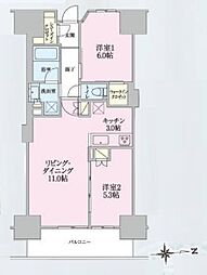 トラープランド翠命館 2LDKの間取図画像