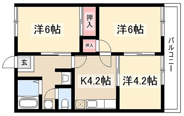 リバーサイド117 ｜愛知県名古屋市中川区戸田西3丁目(賃貸アパート3K・1階・44.33㎡)の写真 その2