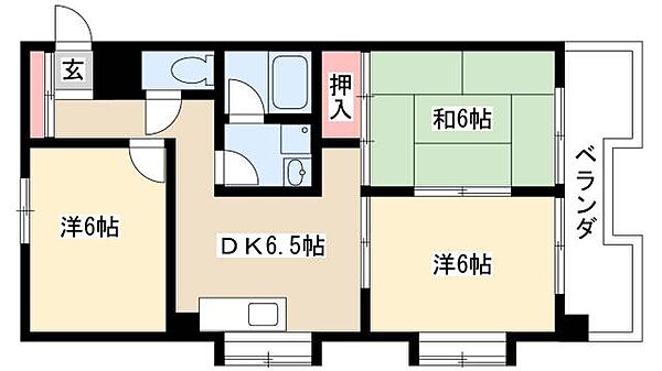 カサ松下 ｜愛知県名古屋市中川区吉津5丁目(賃貸マンション3DK・5階・45.82㎡)の写真 その2