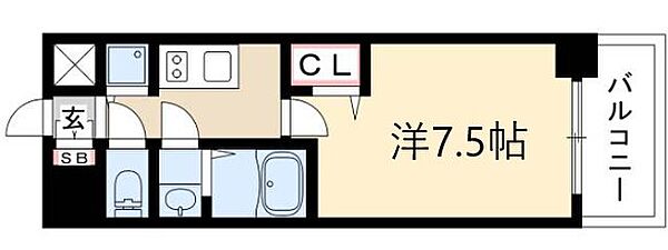 プレサンス東別院駅前 ｜愛知県名古屋市中区平和1丁目(賃貸マンション1K・10階・25.13㎡)の写真 その2