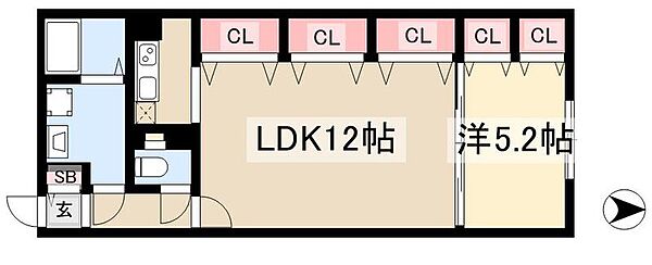 クレストタップ名古屋ウエスト ｜愛知県名古屋市中村区松原町4丁目(賃貸マンション1LDK・2階・43.50㎡)の写真 その2