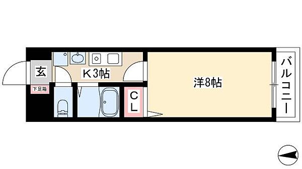 マノワール中村公園 ｜愛知県名古屋市中村区鳥居西通1丁目(賃貸マンション1K・3階・24.92㎡)の写真 その2