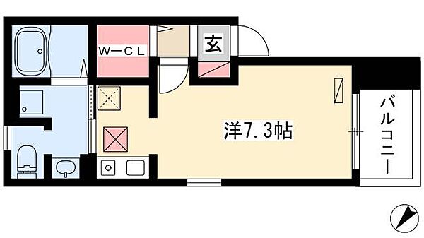 グリーン　リバー ｜愛知県名古屋市中川区南脇町1丁目(賃貸アパート1K・2階・26.27㎡)の写真 その2