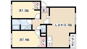 クオリティーII番館  ｜ 愛知県名古屋市中川区江松5丁目603（賃貸アパート2LDK・2階・60.22㎡） その2