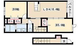 ピース(peace)  ｜ 愛知県名古屋市中川区吉津4丁目2706（賃貸アパート2LDK・2階・56.47㎡） その2