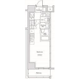 ザ・パークハビオ名古屋松原 13階1Kの間取り