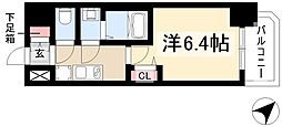 アドバンス名古屋シュテルン 1Kの間取図画像