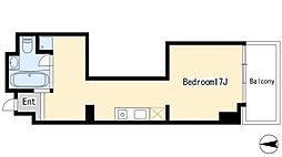 FLATS GAZERY 6階ワンルームの間取り