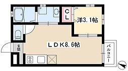 レジョイエささしまライブ駅 1LDKの間取図画像