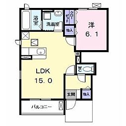 Le reve(ルレーブ) 1LDKの間取図画像
