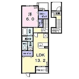 ラルジュ・ツカサプロシャン 1LDKの間取図画像