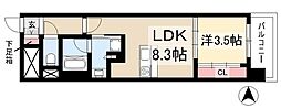 プレサンスロジェ名古屋駅ノースフロント 1LDKの間取図画像