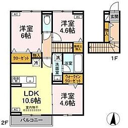 epis 広田 3LDKの間取図画像