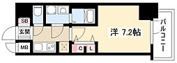 S-RESIDENCE名古屋菊井aline 1Kの間取図画像