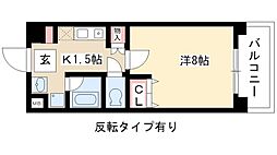 ガーデンハイツマルタカ2 1Kの間取図画像