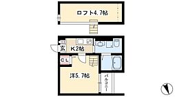 メゾンファル小本 1Kの間取図画像