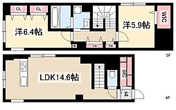 REFISIA太閤通 2LDKの間取図画像