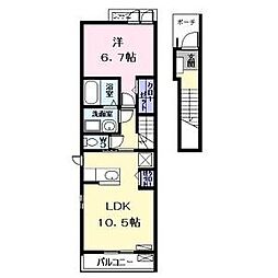 ティアーモ 1LDKの間取図画像