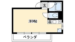 メゾン三越 ワンルームの間取図画像