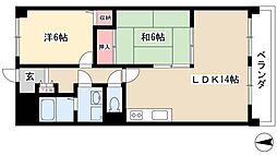 メモリータイム 2LDKの間取図画像