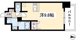プレサンス大須プライマル ワンルームの間取図画像