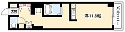 オークワン ワンルームの間取図画像