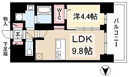 プレサンス丸の内アドブル 1LDKの間取図画像