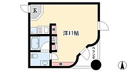 BIANCASA水主町 ワンルームの間取図画像
