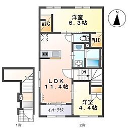 プランドール 慶 2階/-