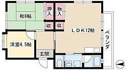 ドールナカムラ 2LDKの間取図画像