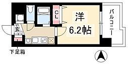 プレサンス名古屋城前ラバンカ 1Kの間取図画像