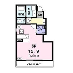 アルビレオ ワンルームの間取図画像