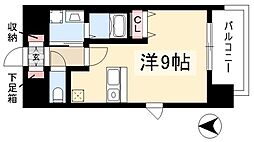 プレサンス名古屋駅前 ワンルームの間取図画像