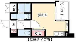 CITYSPIRENagoya-Osu ワンルームの間取図画像