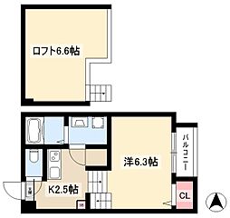 サニーデイズ中村公園 1Kの間取図画像